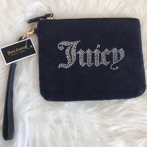 Juicy Couture Handbags - NWT Juicy Couture Black Label velour wristlet